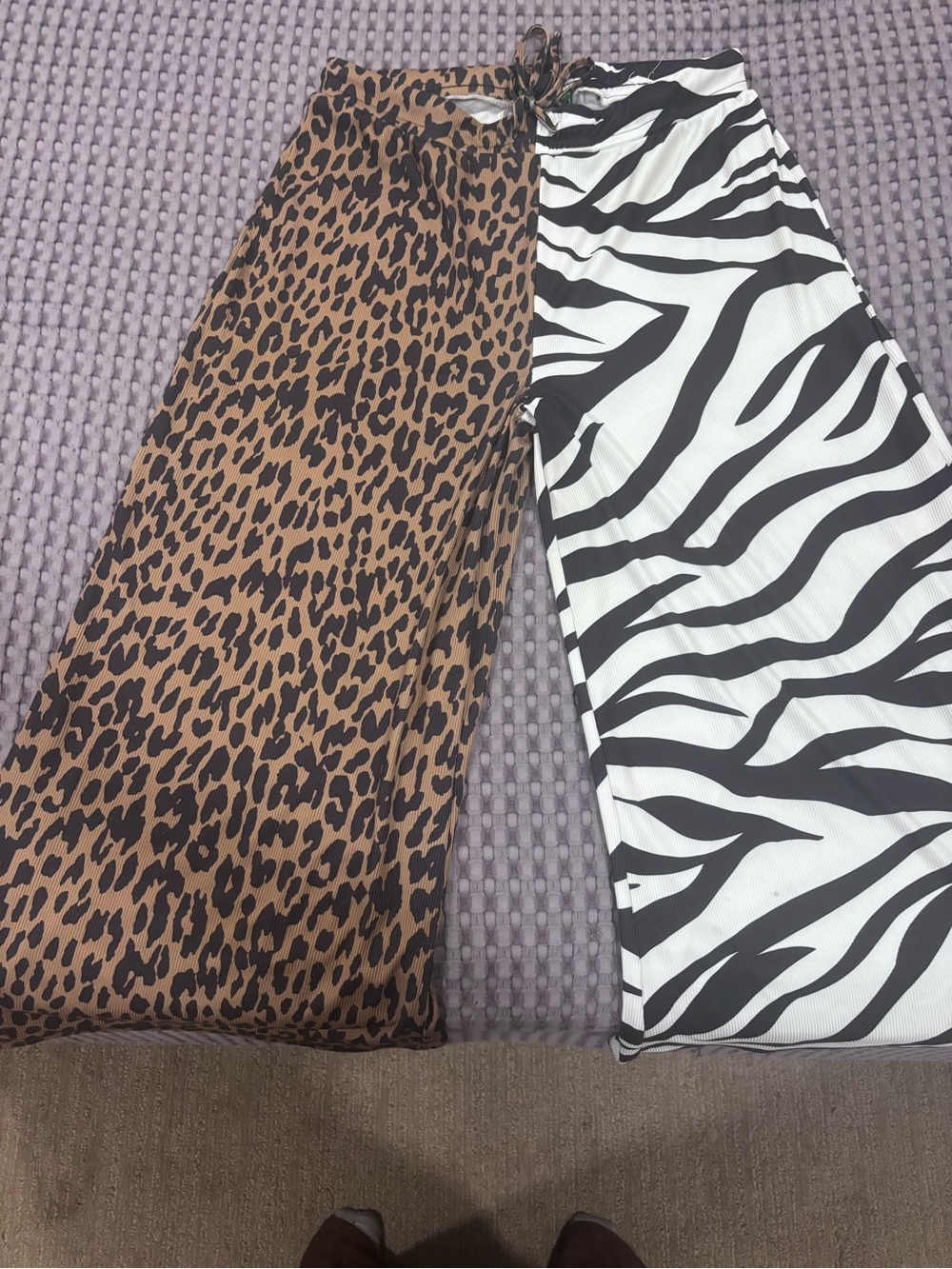 EMy Two-Piece Animal Print Pant Set — Leopard & Zebra